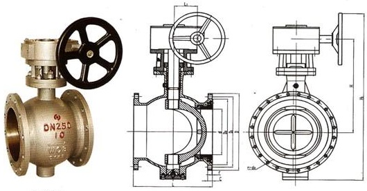 single-flow-direction-c-eccentric-ball-valve-and-drawing