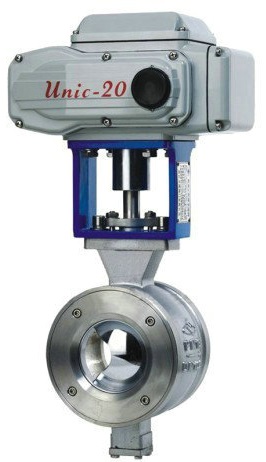 unidirectional-flow-v-port-ball-valve-pneumatic-driven