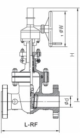 Drawing of Gear Op. 600LB&900LB Gate Valve