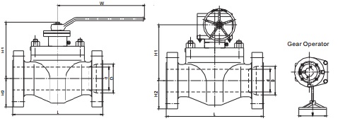 Drawing of top entry trunnion ball valve