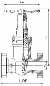 Pressure Sealed HW Op. Gate Valves 1500LB & 2500LB