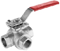 ss 3 way ball valve with higher platform mounting pad