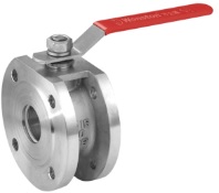 ss conventional type DIN wafer ball valve