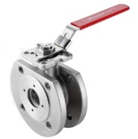 ss wafer ball valve 150LB with mounting pad