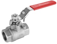 Stainless steel 2 piece ball valve, 2000 wog.