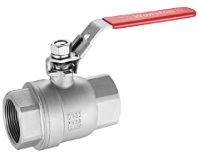 Stainless steel 2 piece ball valve, DIN 3202-M3, 1000 wog.
