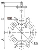 Pinless Wafer and Lug Type Butterfly Valve