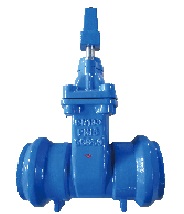 Socket end resilient seat gate valve.