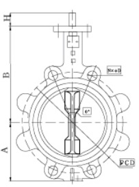 Split-shaft Pinless Wafer and Lug Type Butterfly Valve
