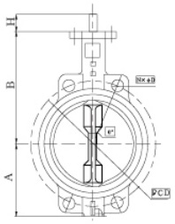 Split-shaft Pinless Wafer and Lug Type Butterfly Valve