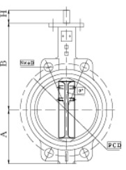 Wafer and Lug Type Butterfly Valve with Pin